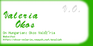 valeria okos business card